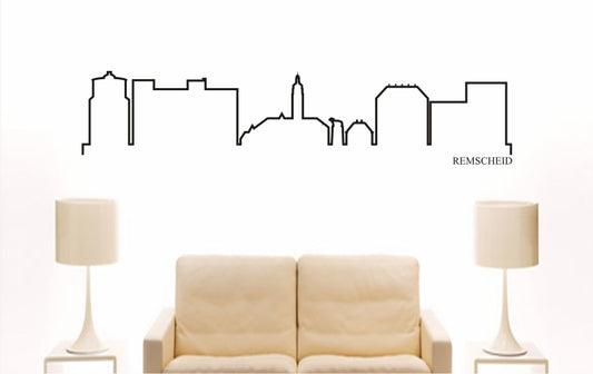 WANDTATTOO e869 Skyline Stadt - Remscheid (Deutschland) Design 4