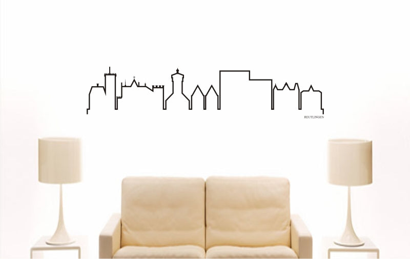 WANDTATTOO e870 Skyline Stadt - Reutlingen (Deutschland) Design 4