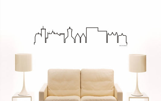 WANDTATTOO e870 Skyline Stadt - Reutlingen (Deutschland) Design 4