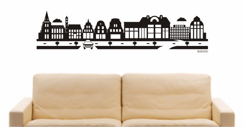 WANDTATTOO e871 Skyline Stadt - Rheine (Deutschland) Design 2