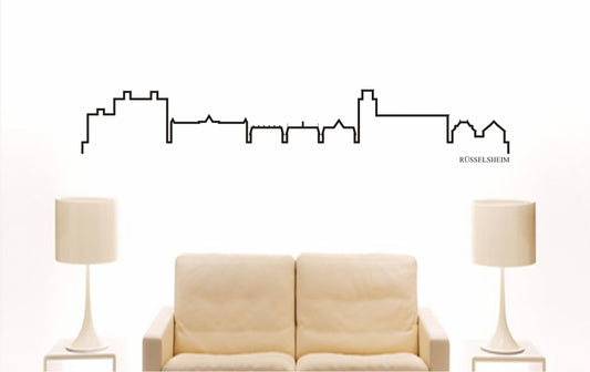 WANDTATTOO e874 Skyline Stadt - Rüsselsheim (Deutschland) Design 4