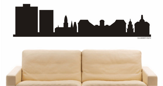 WANDTATTOO e875 Skyline Stadt - Saarbrücken (Deutschland) Design 1