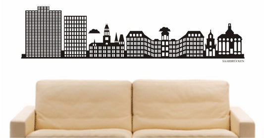 WANDTATTOO e875 Skyline Stadt - Saarbrücken (Deutschland) Design 2