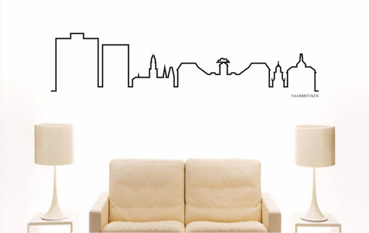 WANDTATTOO e875 Skyline Stadt - Saarbrücken (Deutschland) Design 4