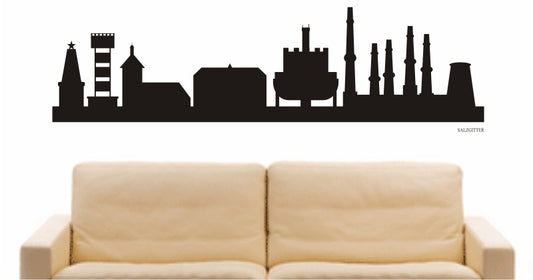 WANDTATTOO e876 Skyline Stadt - Salzgitter (Deutschland) Design 1