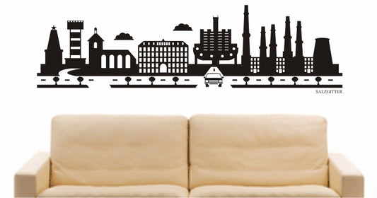 WANDTATTOO e876 Skyline Stadt - Salzgitter (Deutschland) Design 2