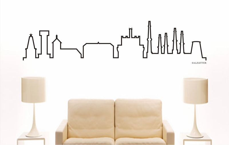 WANDTATTOO e876 Skyline Stadt - Salzgitter (Deutschland) Design 4