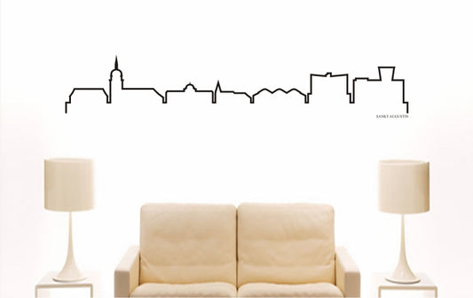 WANDTATTOO e877 Skyline Stadt - Sankt Augustin (Deutschland) Design 4