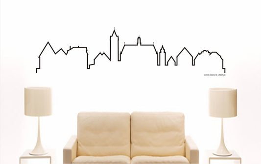 WANDTATTOO e878 Skyline Stadt - Schwäbisch Gmünd (Deutschland) Design 4