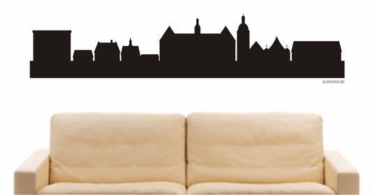 WANDTATTOO e879 Skyline Stadt - Schweinfurt (Deutschland) Design 1