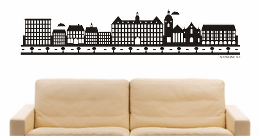WANDTATTOO e879 Skyline Stadt - Schweinfurt (Deutschland) Design 2
