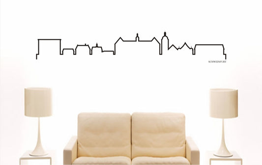 WANDTATTOO e879 Skyline Stadt - Schweinfurt (Deutschland) Design 4