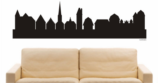 WANDTATTOO e881 Skyline Stadt - Schwerte (Deutschland) Design 1