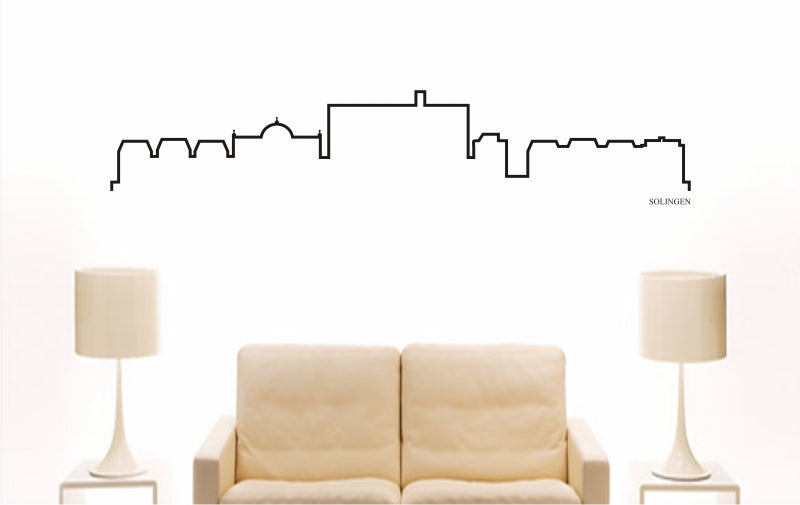 WANDTATTOO e885 Skyline Stadt - Solingen (Deutschland) Design 4