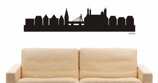 WANDTATTOO e886 Skyline Stadt - Speyer (Deutschland) Design 1
