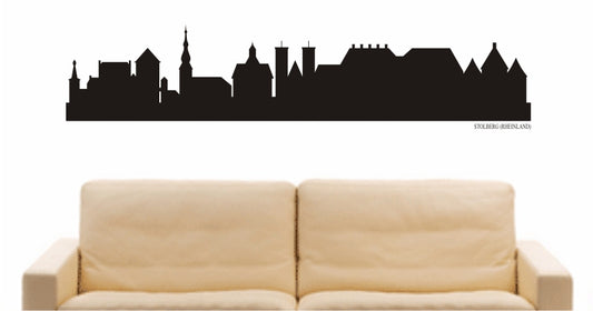 WANDTATTOO e887 Skyline Stadt - Stolberg (Deutschland) Design 1