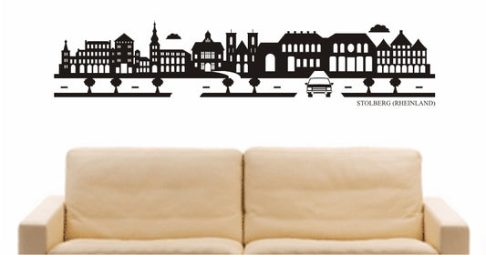 WANDTATTOO e887 Skyline Stadt - Stolberg (Deutschland) Design 2