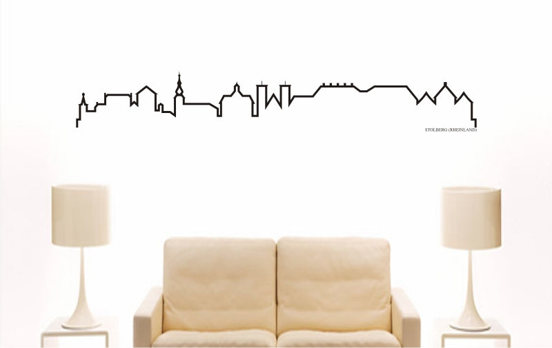 WANDTATTOO e887 Skyline Stadt - Stolberg (Deutschland) Design 4