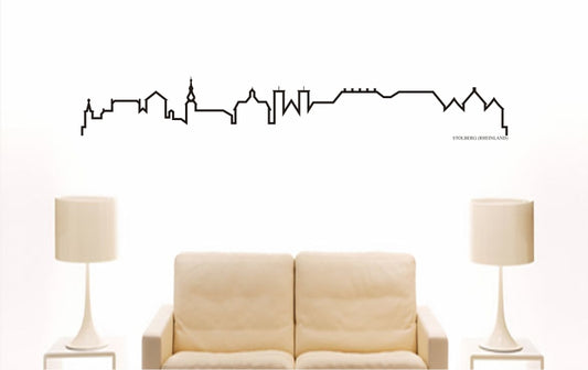 WANDTATTOO e887 Skyline Stadt - Stolberg (Deutschland) Design 4