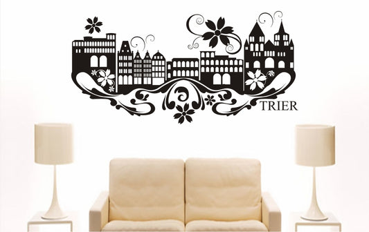 WANDTATTOO e890 Skyline Stadt - Trier (Deutschland) Design 3