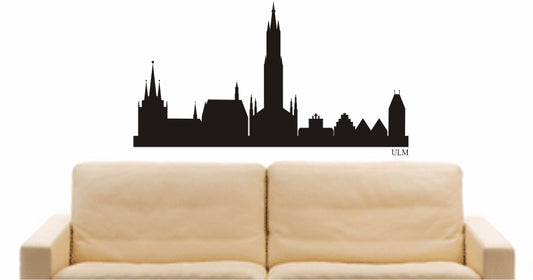 WANDTATTOO e893 Skyline Stadt - Ulm (Deutschland) Design 1