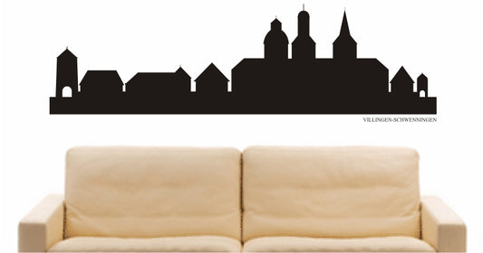 WANDTATTOO e897 Skyline Stadt - Villingen-Schwenningen (Deutschland) Design 1