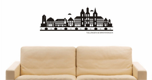 WANDTATTOO e897 Skyline Stadt - Villingen-Schwenningen (Deutschland) Design 2