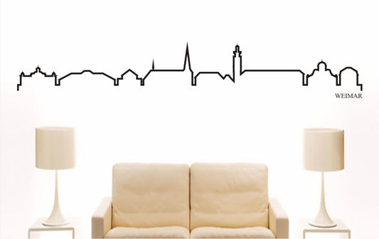 WANDTATTOO e899 Skyline Stadt - Weimar (Deutschland) Design 4