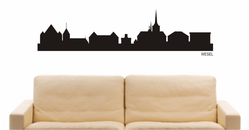 WANDTATTOO e900 Skyline Stadt - Wesel (Deutschland) Design 1