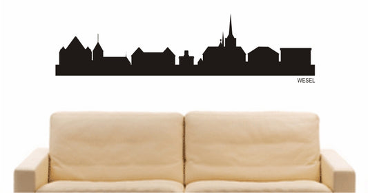 WANDTATTOO e900 Skyline Stadt - Wesel (Deutschland) Design 1