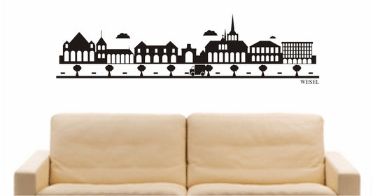 WANDTATTOO e900 Skyline Stadt - Wesel (Deutschland) Design 2