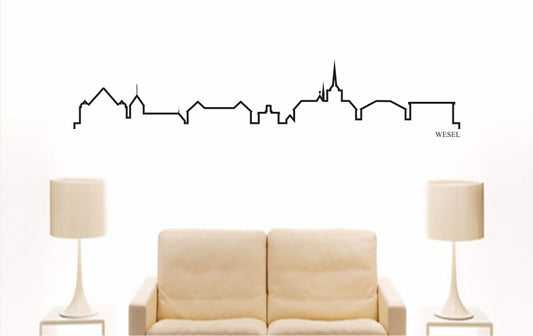 WANDTATTOO e900 Skyline Stadt - Wesel (Deutschland) Design 4