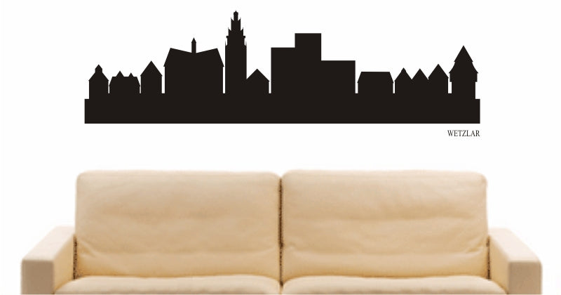 WANDTATTOO e901 Skyline Stadt - Wetzlar (Deutschland) Design 1