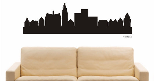WANDTATTOO e901 Skyline Stadt - Wetzlar (Deutschland) Design 1