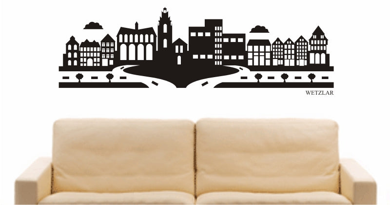 WANDTATTOO e901 Skyline Stadt - Wetzlar (Deutschland) Design 2