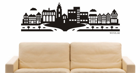 WANDTATTOO e901 Skyline Stadt - Wetzlar (Deutschland) Design 2