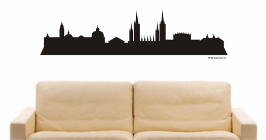 WANDTATTOO e902 Skyline Stadt - Wiesbaden (Deutschland) Design 1