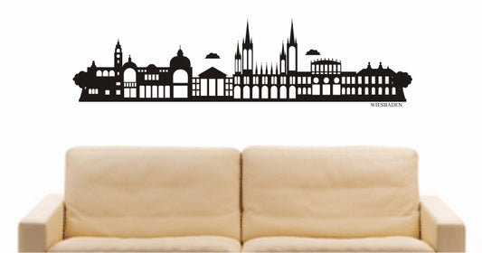 WANDTATTOO e902 Skyline Stadt - Wiesbaden (Deutschland) Design 2