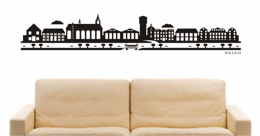 WANDTATTOO e904 Skyline Stadt - Willich (Deutschland) Design 2