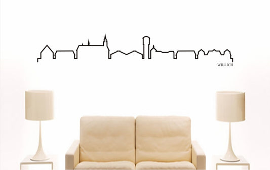 WANDTATTOO e904 Skyline Stadt - Willich (Deutschland) Design 4