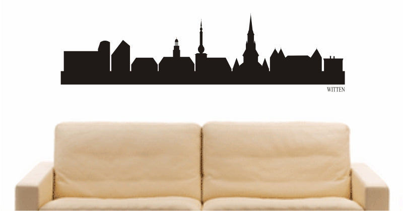 WANDTATTOO e905 Skyline Stadt - Witten (Deutschland) Design 1