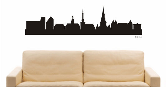WANDTATTOO e905 Skyline Stadt - Witten (Deutschland) Design 1