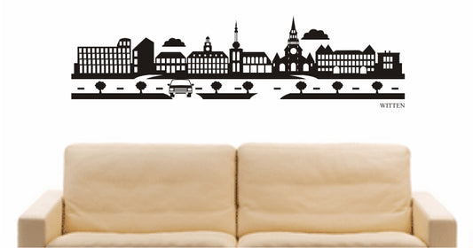 WANDTATTOO e905 Skyline Stadt - Witten (Deutschland) Design 2