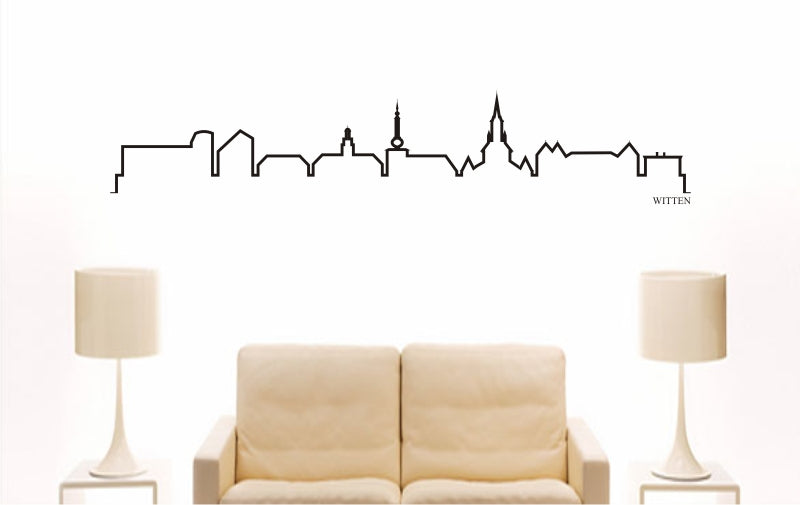 WANDTATTOO e905 Skyline Stadt - Witten (Deutschland) Design 4