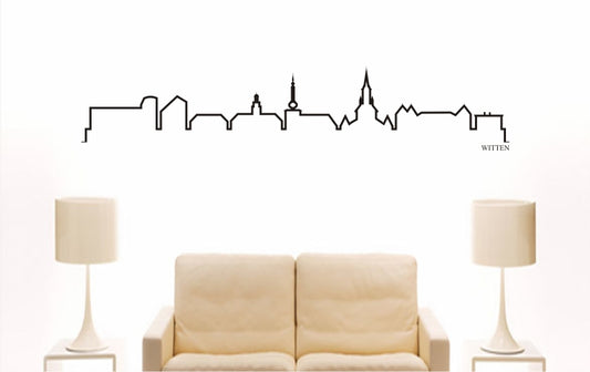 WANDTATTOO e905 Skyline Stadt - Witten (Deutschland) Design 4