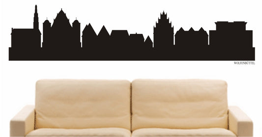 WANDTATTOO e907 Skyline Stadt - Wolfenbüttel (Deutschland) Design 1