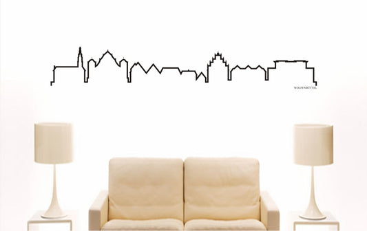 WANDTATTOO e907 Skyline Stadt - Wolfenbüttel (Deutschland) Design 4