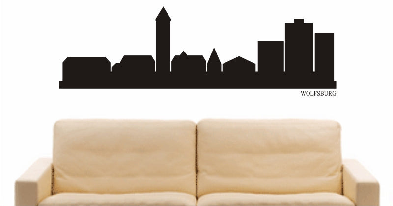 WANDTATTOO e908 Skyline Stadt - Wolfsburg (Deutschland) Design 1