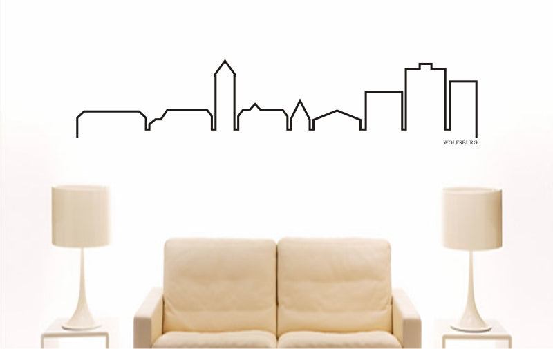 WANDTATTOO e908 Skyline Stadt - Wolfsburg (Deutschland) Design 4