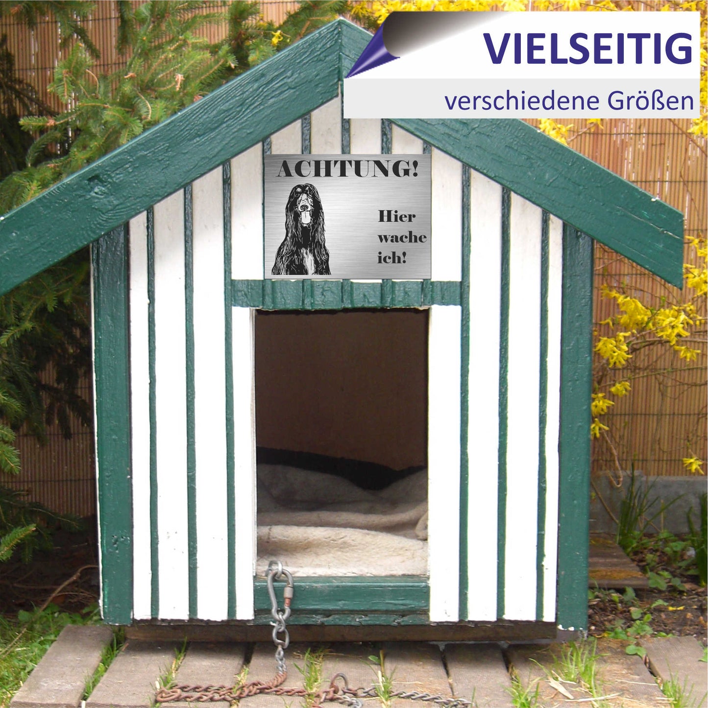 Shiba Inu  - Schild bedruckt - Alu-Dibond Edelstahl Look